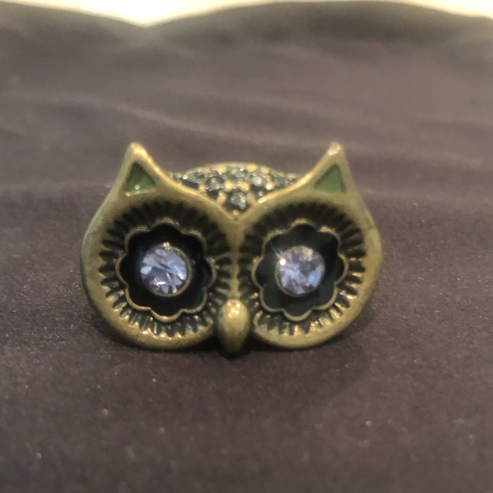 Gold owl ring
